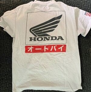 Honda White Tee with Black and Red Graphic
